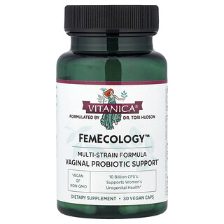 Vitanica, FemEcology™, вагінальна підтримка пробіотиків, 30 веганських капсул