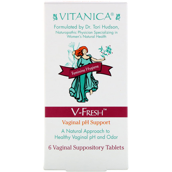 Vitanica, V-フレッシュ, 膣のサポート, 6膣坐剤錠