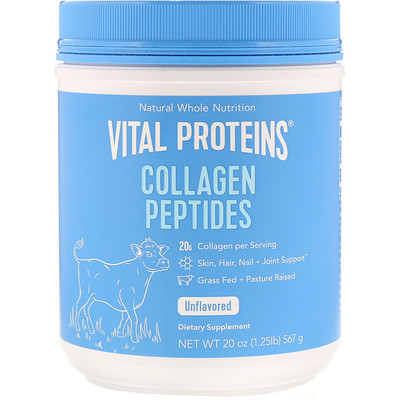 Vital Proteins пептиды коллагена, без вкусовых добавок, 567 г (1,25 фунта)