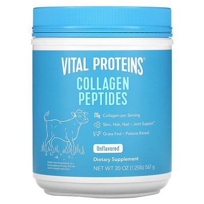 Vital Proteins пептиды коллагена без вкусовых добавок 567 г (1 25 фунта)