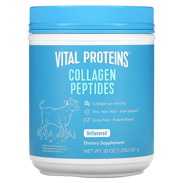 Vital Proteins‏, קולגן פפטידים, ללא טעם, 567 גרם (1.25 ליברות)