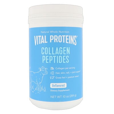 Vital Proteins Пептиды коллагена, без вкусовых добавок, 284 г (10 унций)