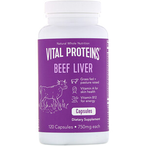 Отзывы о Витал Потеинс, Beef Liver, 750 mg, 120 Capsules