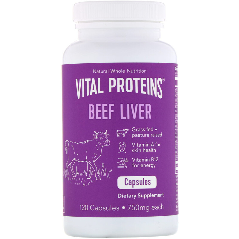 Vital Proteins, Beef Liver, 750 mg, 120 Capsules - iHerb