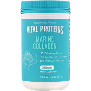 Vital Proteins, Colágeno marino, Capturado en estado salvaje, Sin sabor, 221 g (7,8 oz)