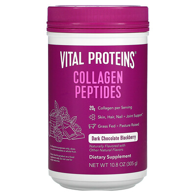 Vital Proteins Пептиды коллагена черный шоколад и ежевика 305 г (10 8 унции)