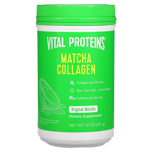 Vital Proteins‏, كولاجين الماتشا، ماتشا أصلي، 12 أونصة سائلة (341 جم)