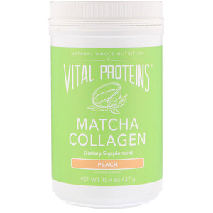 Витал Потеинс, Matcha Collagen, Peach, 15.4 oz (437 g) отзывы