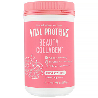 Vital Proteins Beauty Collagen, клубника и лимон, 271 г (9,6 унции)
