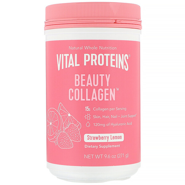 Vital Proteins‏, Beauty Collagen, תות ולימון, 271 גרם (9.6 אונקיות)