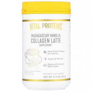 Vital Proteins, Коллагеновый латте, мадагаскарская ваниль, 11,5 унций (327 г)