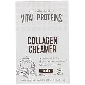 Отзывы о Витал Потеинс, Collagen Creamer, Mocha, 14 Packets, 0.46 oz (13 g) Each