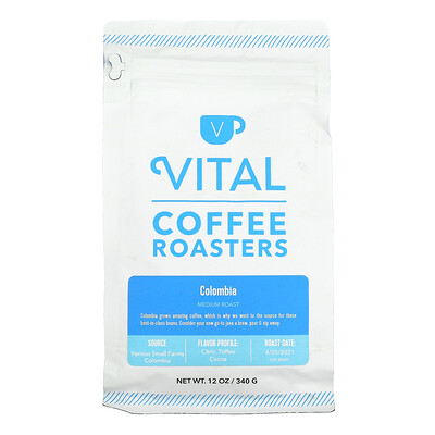 

Vital Proteins, Vital Coffee Roasters, Colombia, Medium Roast, 12 oz (340 g)