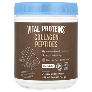 Vital Proteins, Kolajen Peptitler, Çikolata, 26,8 oz (761 g)
