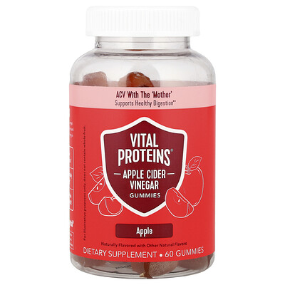 Vital Proteins  Apple Cider Vinegar Gummies  Apple  60 Gummies