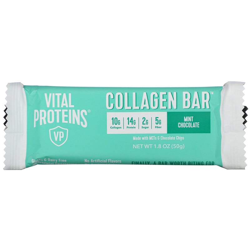 Vital Proteins, Collagen Bar, Mint Chocolate, 12 Bars, 1.8 oz (50 g ...