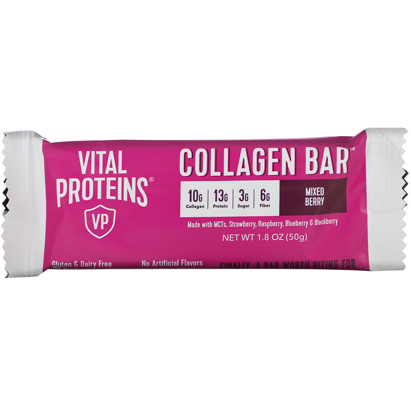 Vital Proteins, Collagen Bar, Mixed Berry, 12 Bars, 1.8 oz (50 g) Each ...