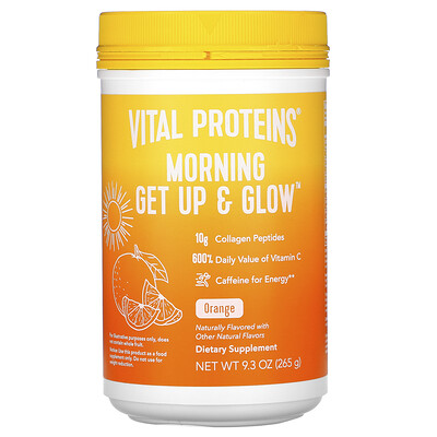 Vital Proteins Morning Get Up & Glow, Orange , 9.3 oz (265 g)