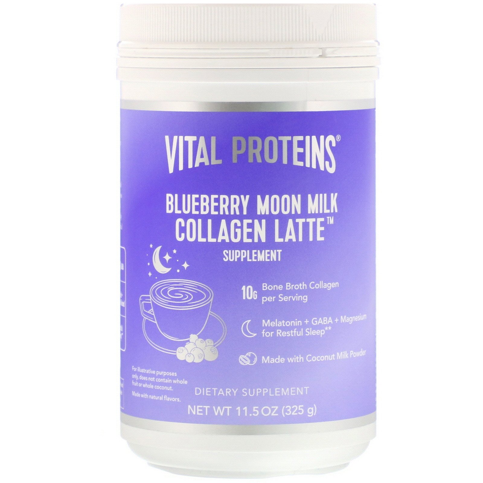 Vital Proteins Collagen Latte Blueberry Moon Milk 11 5 Oz 325 G Iherb