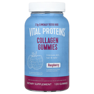 Vital Proteins  Collagen Gummies  Raspberry  2.5 g  120 Gummies (0.6 g per Gummy)
