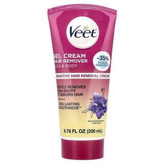 Veet, Odstraňovač chĺpkov Sensitive Gel Cream, aloe vera a svieži kvet fialky, 200 ml