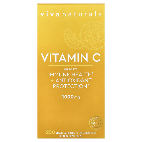 Viva Naturals, Vitamin C, 1.000 mg, 250 pflanzliche Kapseln