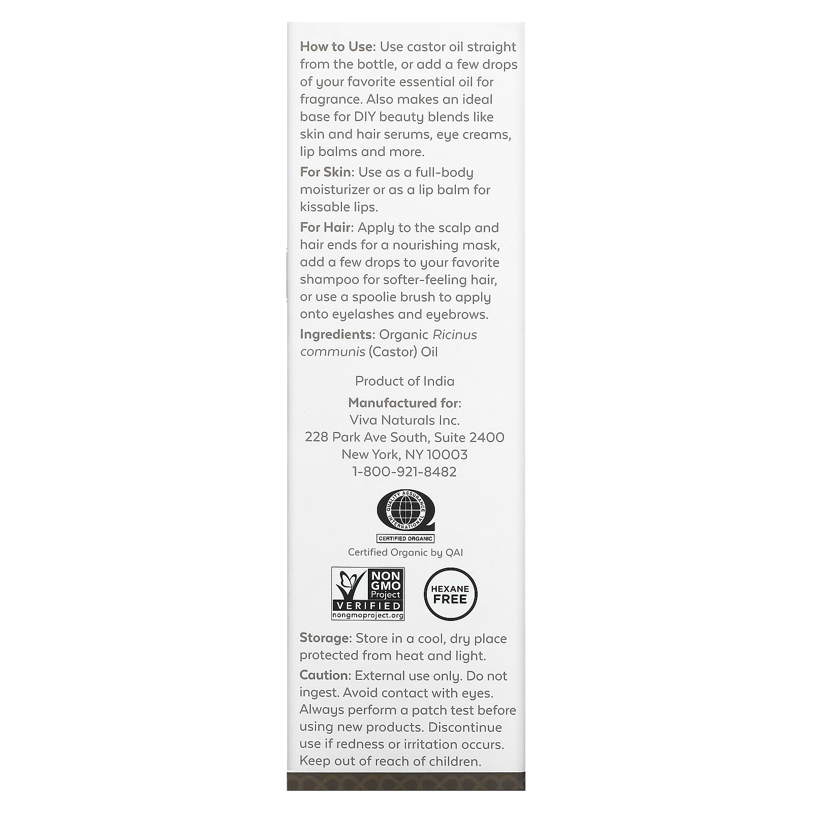 Viva Naturals Organic Castor Oil 16 Fl Oz 473 Ml viva-naturals-organic-castor-oil-16-fl-oz-473-ml