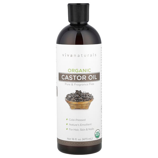Viva Naturals Organic Castor Oil, 16 fl oz (473 ml)