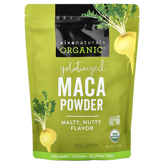 Viva Naturals, Organic Gelatinized Maca Powder, gelatiniertes Bio-Macapulver, 454 g (1 lb.)