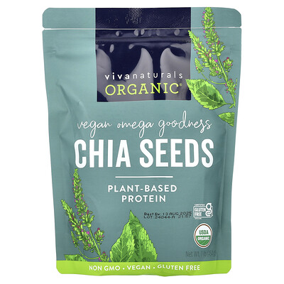 Viva Naturals  Organic Chia Seeds  1 lb (454 g)