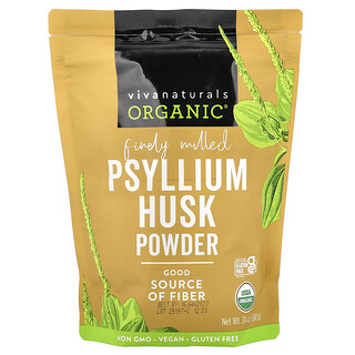 Viva Naturals, Organic®, шелуха семян подорожника, 680 г (24 унции)