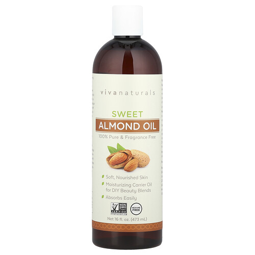 Viva Naturals Sweet Almond Oil, 16 fl oz (473 ml)