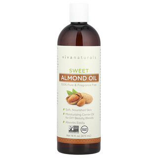 Viva Naturals, Olej ze słodkich migdałów, 473 ml