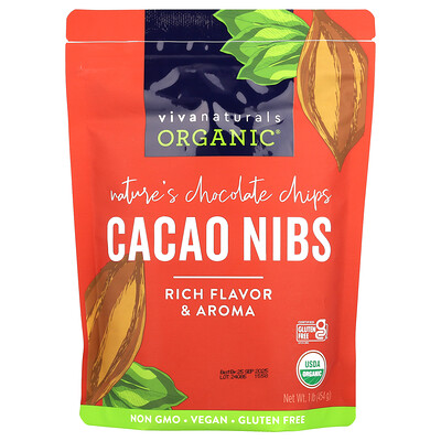 Viva Naturals  Organic® Cacao Nibs  1 lb (454 g)