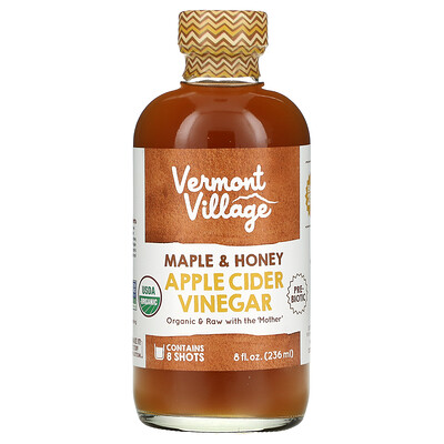 Vermont Village Яблочный уксус, клен и мед, 236 мл (8 жидк. Унций)