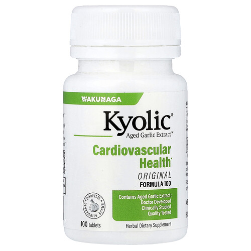 Kyolic, Aged Garlic Extract, Cardiovascular, Formula 100, gealterter Knoblauchextrakt, Herz-Kreislauf, 100 Tabletten