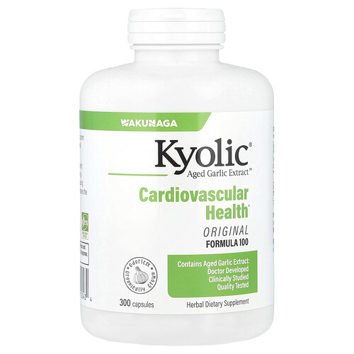 Kyolic Aged Garlic Extract™, Cardiovascular Health, Original Formula 100, 300 Capsules (300 mg per Capsule)
