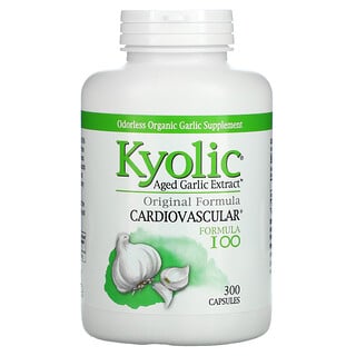 Kyolic, Aged Garlic Extract, 심혈관계 건강, 포뮬라 100, 300캡슐
