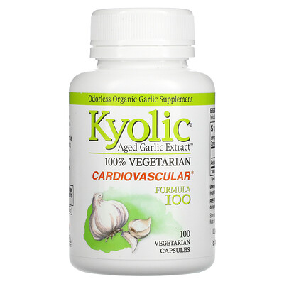 

Kyolic Экстракт выдержанного чеснока для сердечно-сосудистой системы формула 100 100 вегетарианских капсул