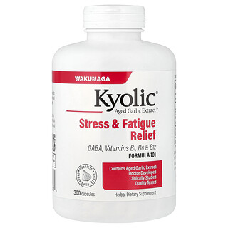 Kyolic, Extracto de ajo maduro Aged Garlic Extract™, Fórmula 101, 300 cápsulas