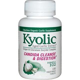 Kyolic, Формула 102 Kyolic, очищение от кандиды и улучшение пищеварения, 100 вегетарианских таблеток отзывы