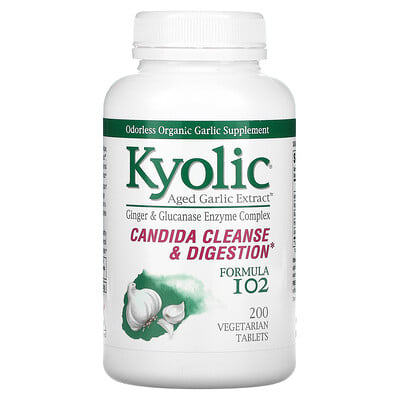 

Kyolic Экстракт выдержанного чеснока очищение от кандида и пищеварение формула 102 200 вегетарианских таблеток