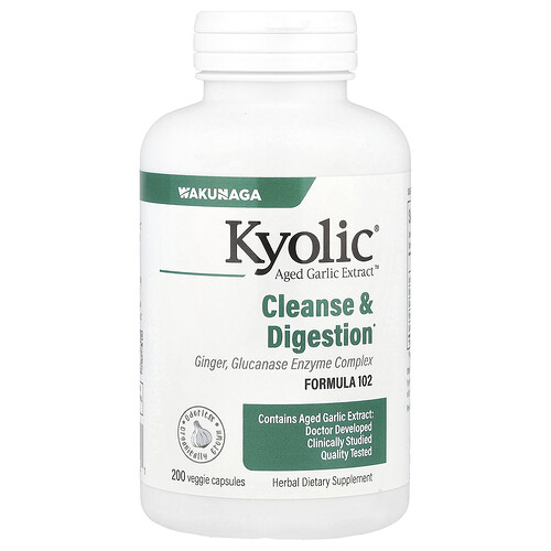 Kyolic, Aged Garlic Extract™, Cleanse & Digestion, Formel 102, Reinigung und Verdauung, 200 vegetarische Kapseln