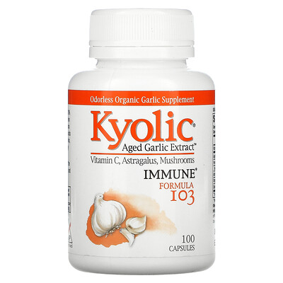

Kyolic Экстракт выдержанного чеснока формула 103 для поддержки иммунитета 100 капсул