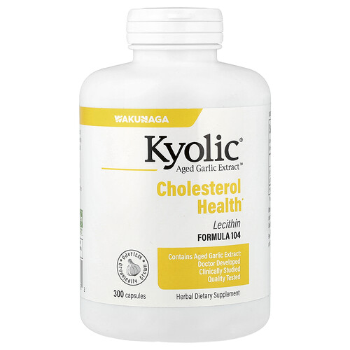 Kyolic, Aged Garlic Extract™, Cholesterol Health, Formula 104, 300 Capsules