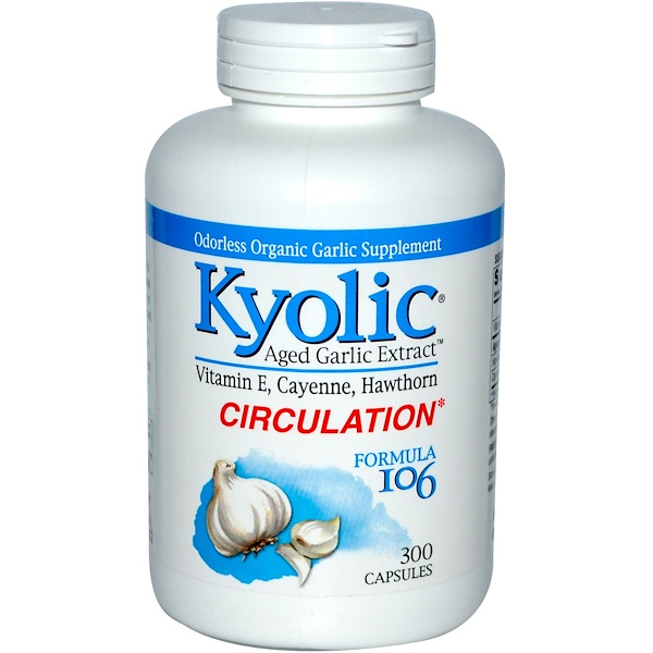 Kyolic, Extrakt aus gealtertem Knoblauch, unparfümiert, Formel 106, 300 Kapseln