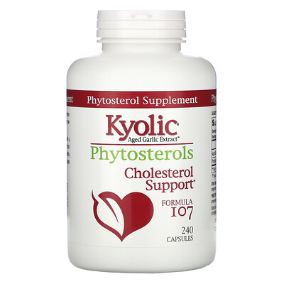 Kyolic Aged Garlic Extract, Phytosterols, Formula 107, 240 Capsules