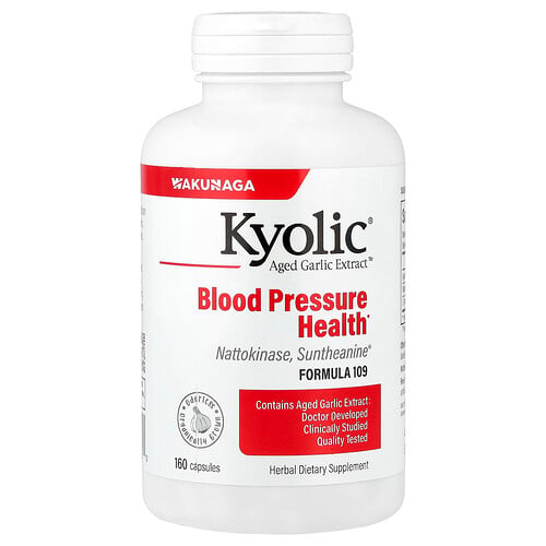 Kyolic Aged Garlic Extract™, Blood Pressure Health, Formula 109, 160 Capsules