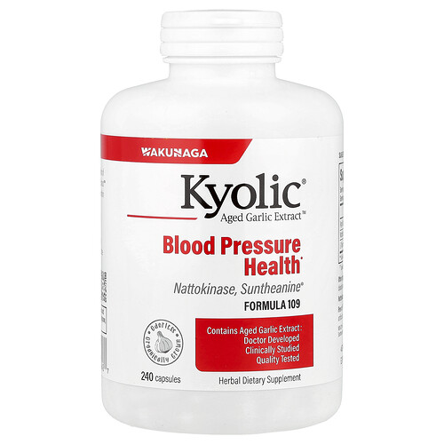 Kyolic Aged Garlic Extract™, Blood Pressure Health, Formula 109, 240 Capsules