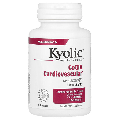 Kyolic Aged Garlic Extract, CoQ10, Cardiocascular, 100 Capsules